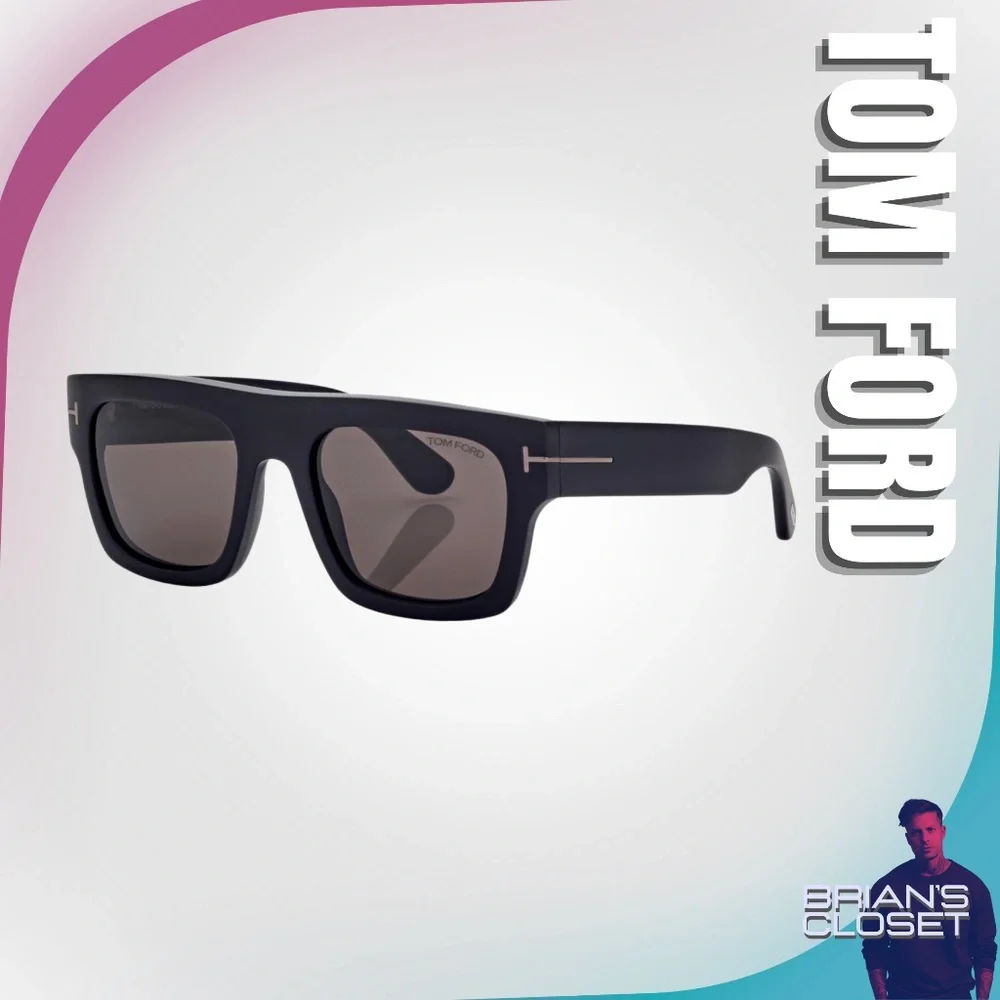 TOM FORD Fausto Thick Acetate Sunglasses - Black